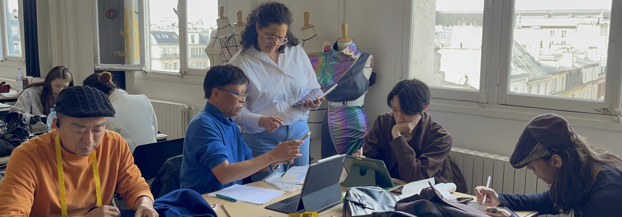 artists working during paris fashion week