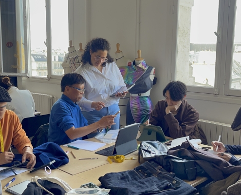 artists working during paris fashion week