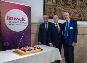 Participants at the Brussels Textiles Forum 2026 discussing competitiveness, sustainability and innovation in the European textile and apparel industry.